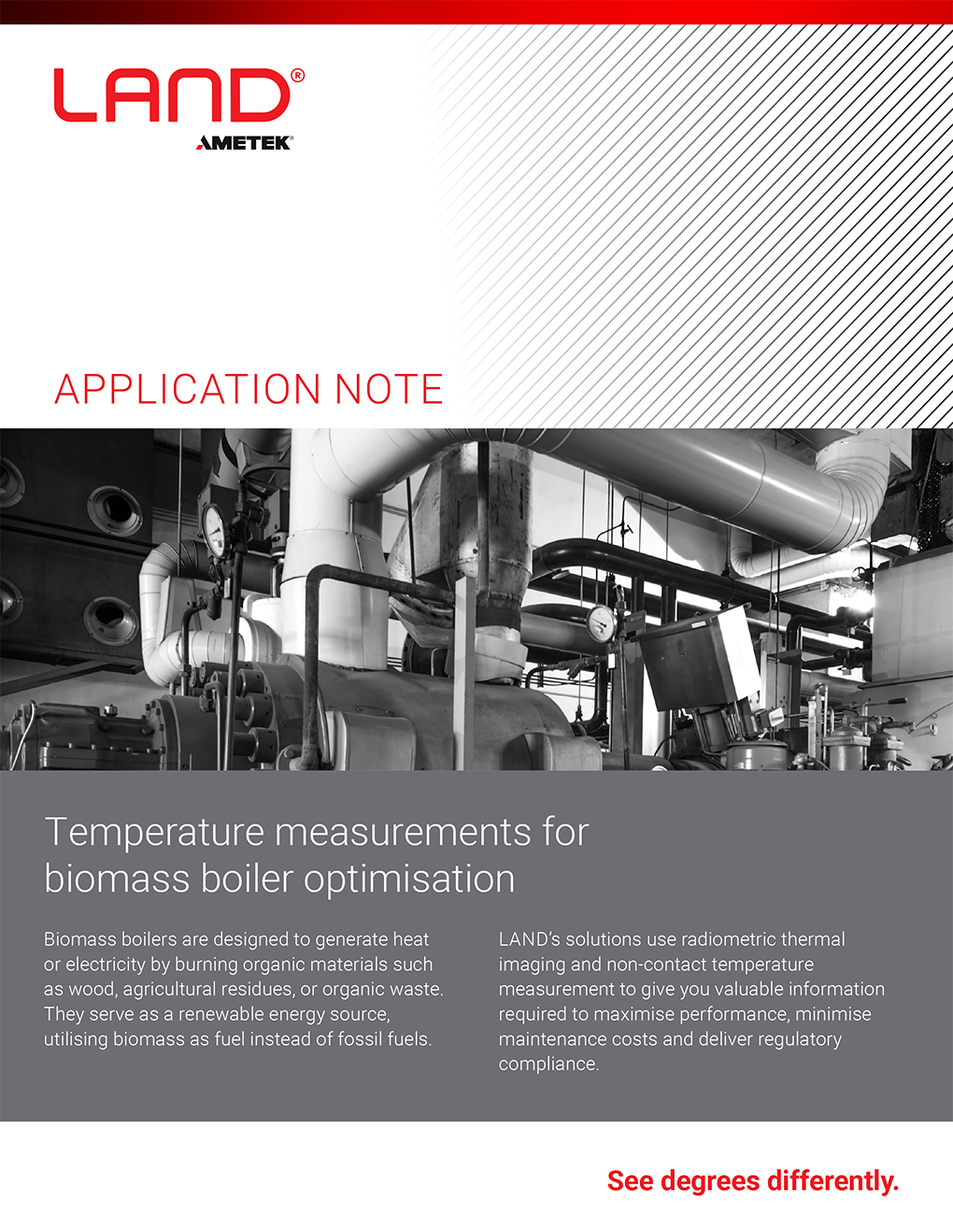 Temperature Measurement for Boiler Optimisation - Application Note