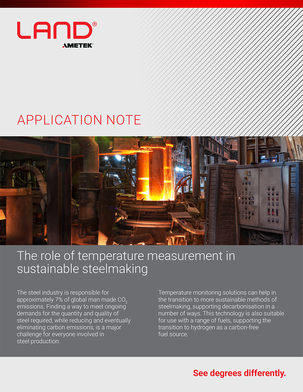 THE ROLE OF TEMPERATURE MEASUREMENT IN SUSTAINABLE STEELMAKING