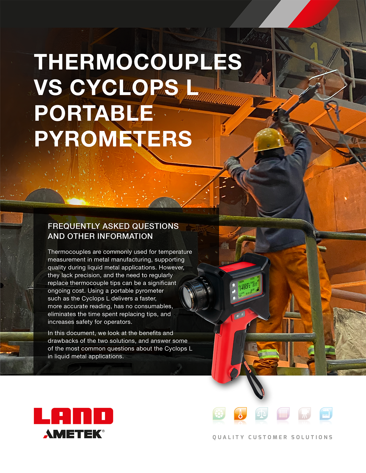 Thermocouples VS Cyclops L Portable Pyrometers