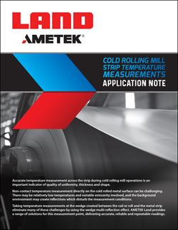 Cold Rolling Mill Strip Temperature Measurements Application Note