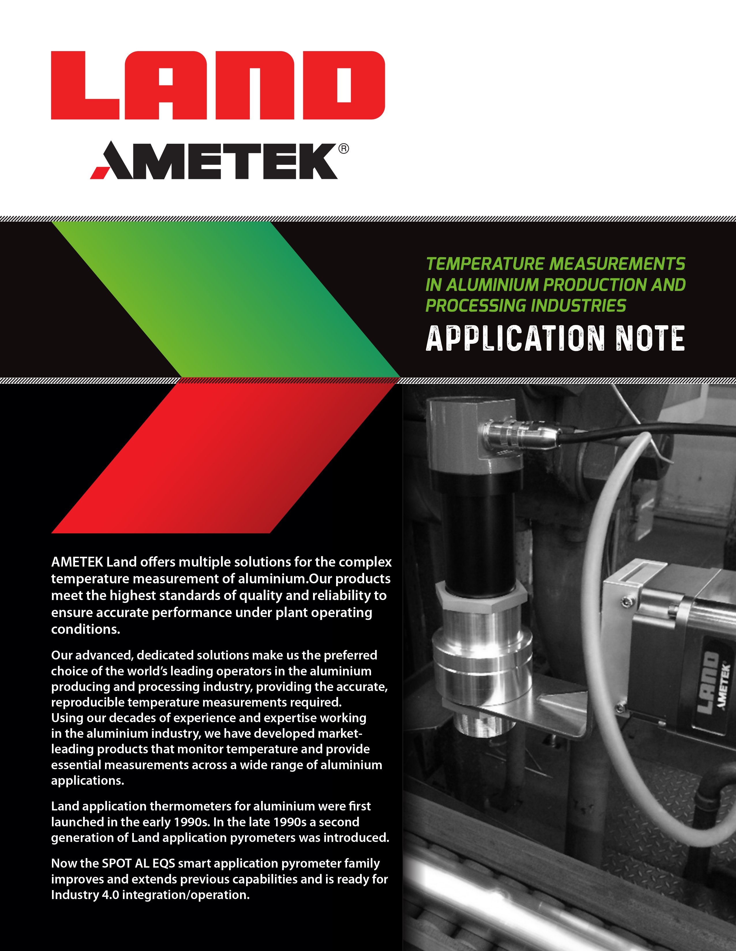 Pomiary temperatury w przemyśle produkcji i przetwórstwa aluminium – nota aplikacyjna (EN) Pomiary temperatury w przemyśle produkcji i przetwórstwa aluminium – nota aplikacyjna
