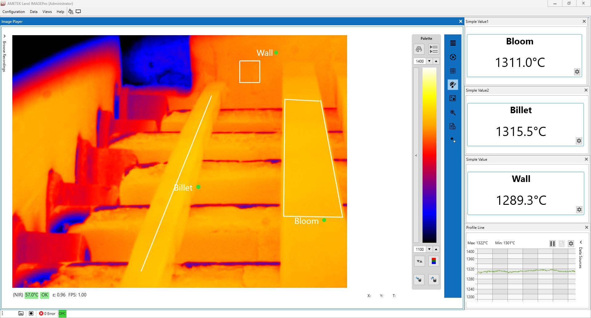 AMETEK Land IMAGEPro in a reheat furnace application