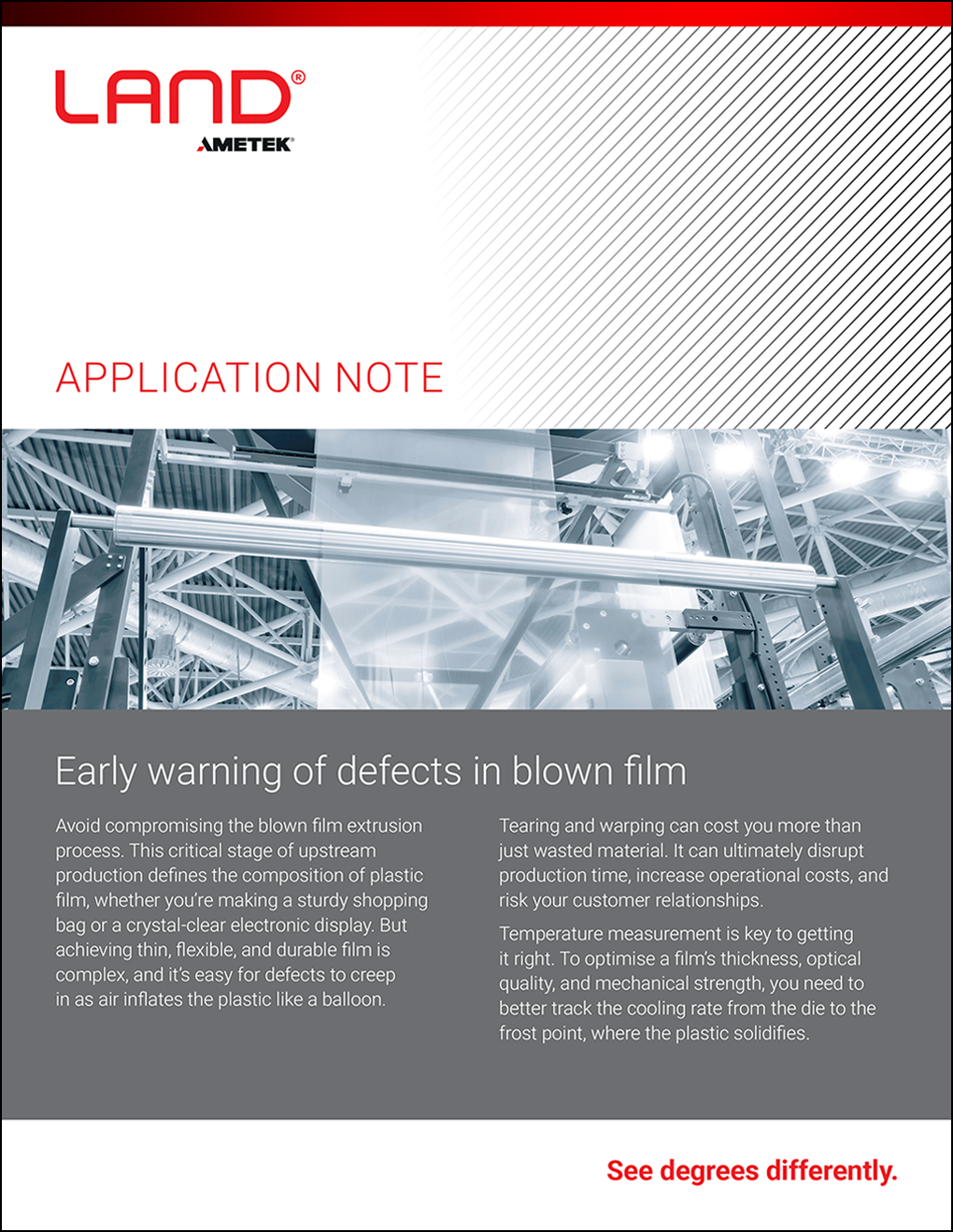 Blown Film Extrusion with Temperature Measurement