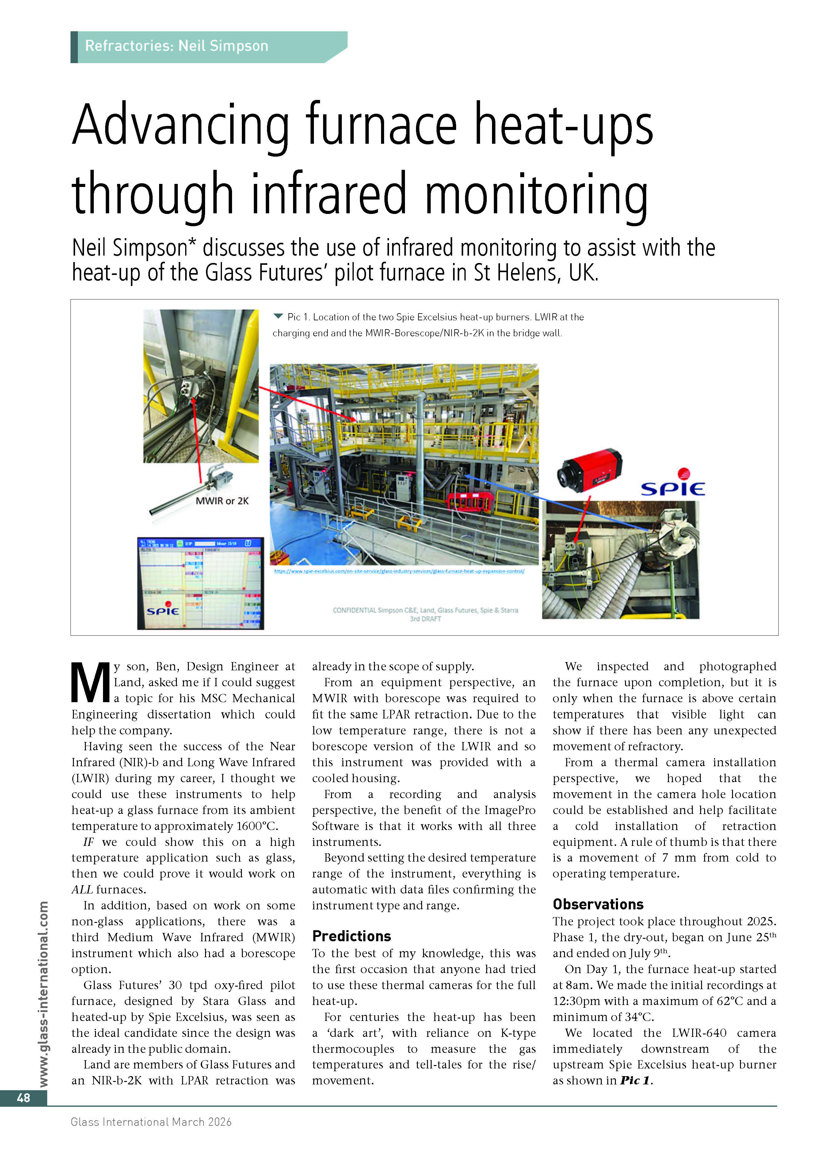 Glass International - Advancing Furnace Heat-ups Through Infrared Monitoring